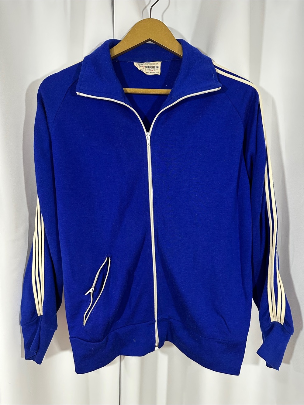 Vintage Jaguar Products Track Jacket Size M Royal Blue Full Zip